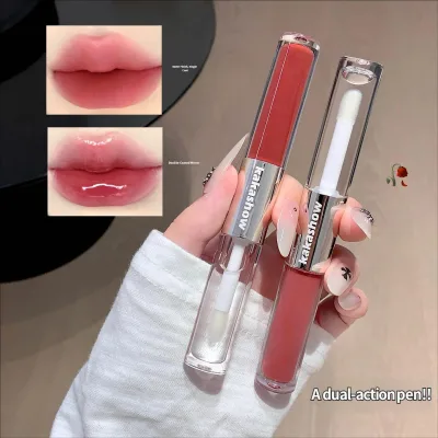 Double Ended Lip Gloss Dual Side Matte Gloss Lip Tint for Cosmetic Brand Private Label Wholesale