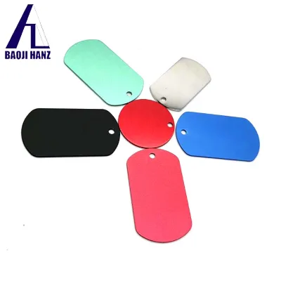 Pet Tags Metal Titanium Tag