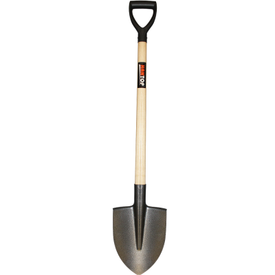 72307 Hantop Round sharp Spade Garden Spade with Wooden Handle D Pvc Grip