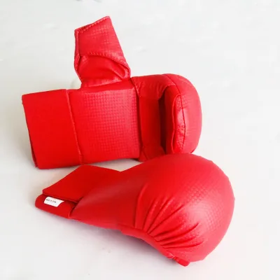 Red Karate Anti-slip Thumb protection Training Boxing Gloves Made of Thick Material Customizable with Personalized logo