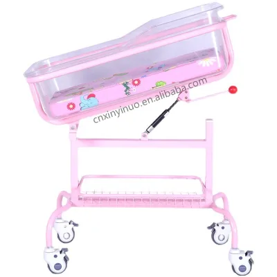 Baby Child Bed Hospital Medical Equipment New Born Furniture Home Care Table Movable Crash Cart 1-Crank Manual Child Bed