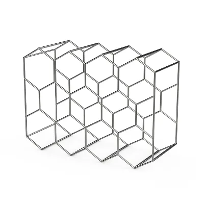 3 Tier Tabletop Wine Holder Stand 14 Bottle Freestanding Metal Wine Rack