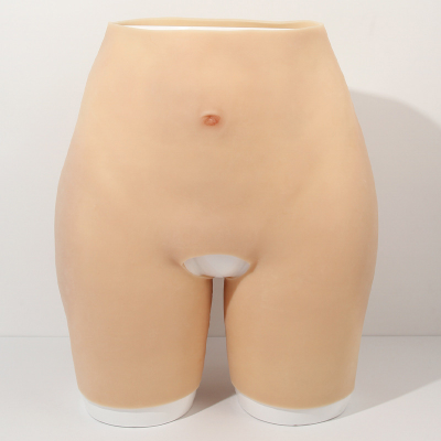 Body Shape Open Crotch Buttock Butt Lift Pant Seamless Elastic Simulated Silicone Rubber False Butt Hips Padded Pants