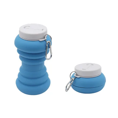 Hot Sale Donut Silicone Foldable Cup 600ml Sports Water Bottle Portable Outdoor Camping Travel Bottle