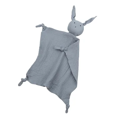 Hot Sale Ins Cotton Baby Comforter Muslin Soft Blanket Animal Toy Very Soft Security Rabbit Bear Plush Friend for Education