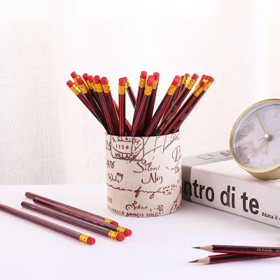 Wholesale Custom Price Cheaplogo Natural Wood Flat Bulk HB Pencils for Carpenter Promotional Small Square Shape Carpenter Pencil