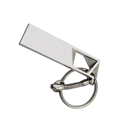 Metal USB Flash Drive Keychain-Custom Logo Laser Engraving for Trade Show Giveaways & Business Promotional Gifts