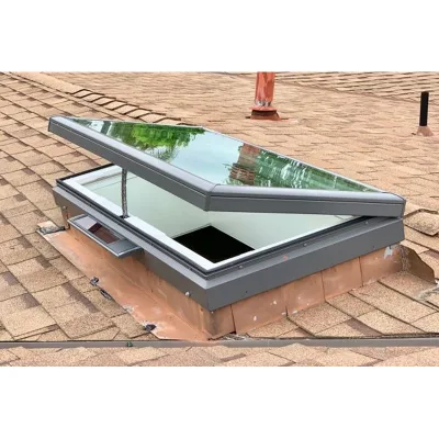 Modern Aluminum Alloy Electric Opening Roof Window with Top Hung Design Sunroom Skylight Balcony Glass Minimalist Design Kitchen
