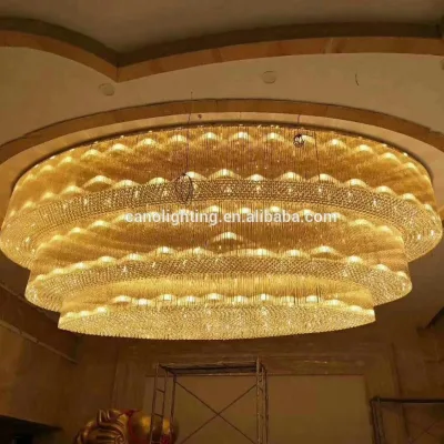 Jhumer Light Big Crystal Chandelier European Hotel Big K9 Crystal Candle Chandelier