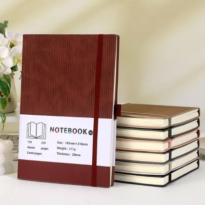 Promotion Pu A5 Organizer Notebook Leather Custom logo Hardcover Cover Waterproof Pen Holder for Notebook