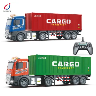 Chengji Cargo Truck Remote Control Creative Simulation Interactive Experience Light Music Plastic Rc Toy Trucks and Trailers
