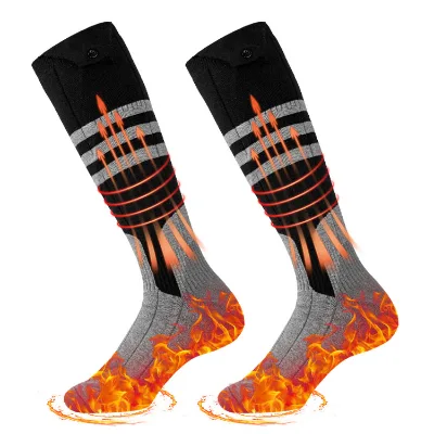 Winter Camping Ski Hiking Fishing Heated Sock Rechargeable Thermal Heated Socks