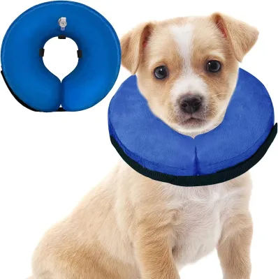 Adjustable Inflatable Pet Protective Collar ,Soft and Comfortable Dog Recovery Cone, Ideal for Post-Surgery and Injury Care