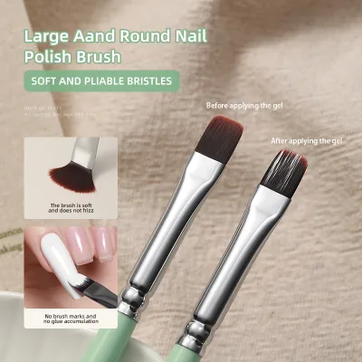New Mint Green Large Square Nail Brush High End Delicate Brushless Trace Color Gradient Nail Art Pen
