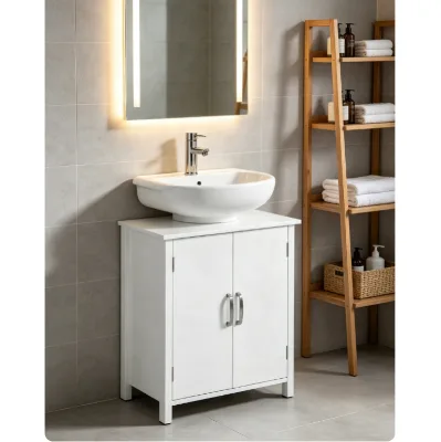 Modern Minimalist Bathroom Furniture Sink Vanity Cabinet with High Gloss Door Sink Cabinet