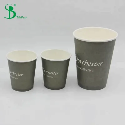 Custom Printed Hot Chocolate Single Wall Disposable Wholesale 8oz Paper to Go Cups Sets for Coffee and Tea