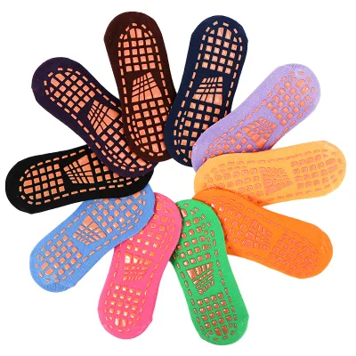 Quality Breathable Anti-Slip Knitted Crew Socks Adult Trampoline Grip Eco-Friendly Custom Logo Ankle Daily Use Sporty