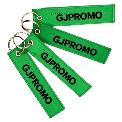 Promotional Jet Tag Keychain Short Nylon Lanyard Carabiner Clip Key Ring Strap for Daily Use