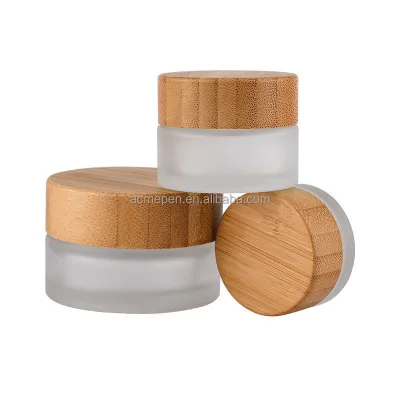 Wood Screw Lids for Cosmetic Face Cream Jars & Plastic Bottles Bamboo & Plastic Material Child-Proof Screw Cap Custom Size