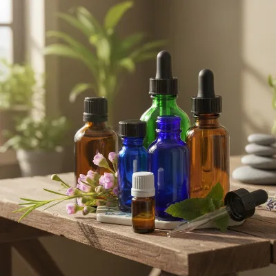 Customized Glass Essential Oils Bottles with Roll Cap and Spray Pump All Sizes 5ml to 60ml