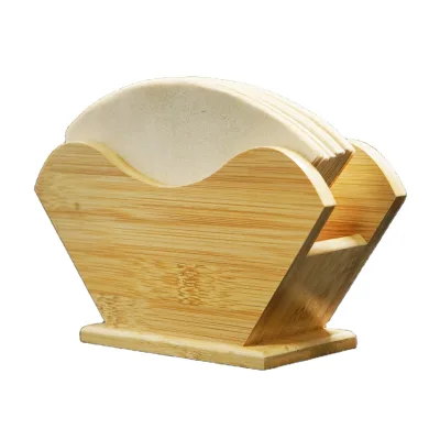 New Products Factory Customized Logo Bamboo Coffee Paper Rack for V60 Coffee Filter Paper Filter Holder Home Kitchen Bar