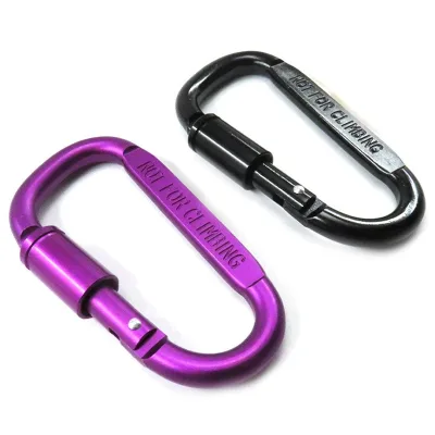 Carabiner with Lock Small Carabiners Heavy Duty Lightweight Locking Carabiner Clips D Ring for Outdoor Dog Leash