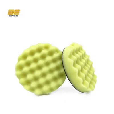 6 Inch 150mm Auto Detailing Wave Pattern Sponge Polishing Pad for Car Scratch Remover Light/Medium/Heavy Grade for Ro DA