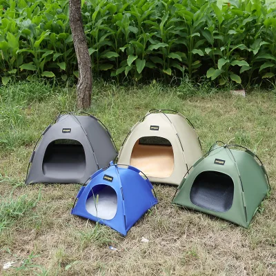 Factory-Direct Supply Oxford Cloth Pet Tent House Cat & Dog Bed Detachable Portable Foldable Outdoor Sunshade All Seasons