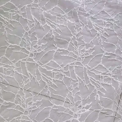 Encryption Sprinkled Silver Powder Bridal Dress Tulle Fabric Shiny DIY Wedding Accessories Lace Fabric