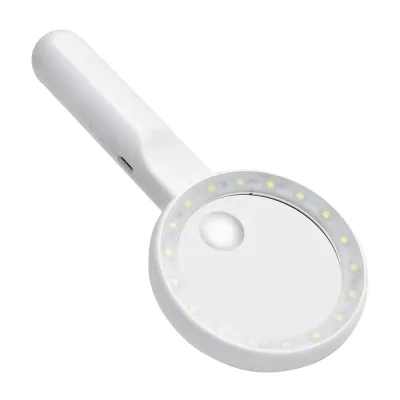 30x Handheld Magnifying Glass with LED Light OEM Customizable Charging Reading Lens