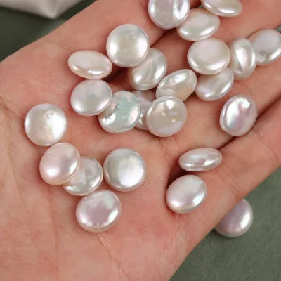 Fine Jewelry Pendants Charms Natural Freshwater Pearl Baroque Button 11-12mm Bead DIY Pendant Charm