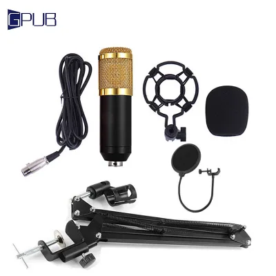 BM800 Wholesale Price with Live Equipment Sound Card Set Home Recording Studio Equipment ABS Plastic Wired Headset / Audio 2 M