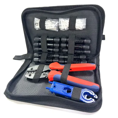 2 5 4 6mm2 Steel Serrated Jaw OEM Solar PV Crimping Tool Kit for Wire Cable