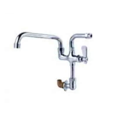 Wall-Mounted Single-Handle Thermostatic Faucet - Solid Brass, Single-Hole Hot/Cold Mixer, Ceramic Cartridge, Commercial Use