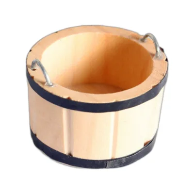Dollhouse Mini Wooden Barrel Wooden Basin Decoration