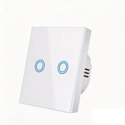 Fire Retardant 86 Type 1/2/3 Gang White Black Gold Luxury Tempered Glass Panel Touch Control Switch with LED Backlight
