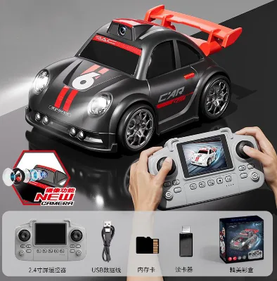 New C6 Desktop Mini Screen-controlled Remote Car With Camera Creative Intelligent Sensing Follow-up Cool Lighting Drift Toy Car