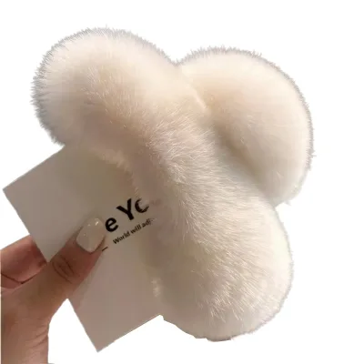 Cute Acrylic Hair Clip in Girls' Plush Crab Headdress Design for Baby Girls & Ladies