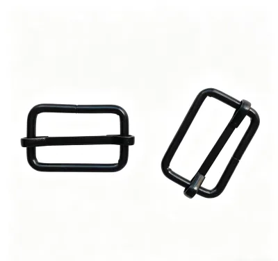 Black Durable Iron Fashion Roller Buckle Leather Webbing Adjuster Slider Buckle for Bag Belt DIY Accessories BL