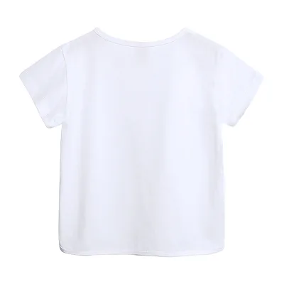 New Design Style High Quality Children Boys Clothes Kids Plain White Solid School T-shirts