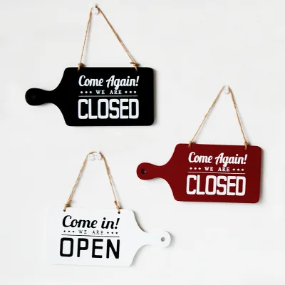 Business Restaurant Hotel Wall Hanging Wood Welcome Door Sign for Interior Decoration for Stores and Office Openings