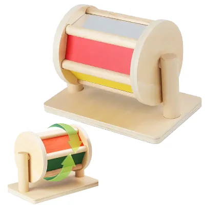 Wholesale Popular Busy Board Early Educational Toy for Toddlers Colorful Wood Drum
