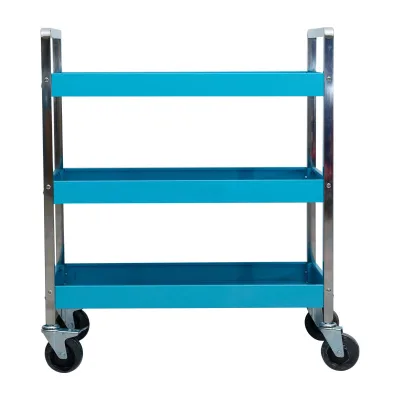 Professional Mechanic's Tool Roll Cab, 3-Shelf Cart with Easy-Move Wheels and Brakes