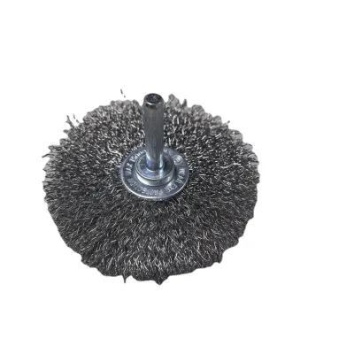 Industrial Stainless Steel Wire Wheel Brushes Shaft Mounted 3 Inch for Rust Removal and Polishing