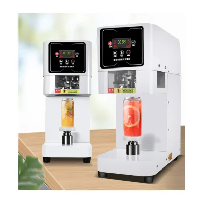 Automatic Aluminum PET Can Sealer Seamer Cans Closing Capping Machine Tin Boba Tea Cup Sealer Sealing Machine for Milk Tea Shop