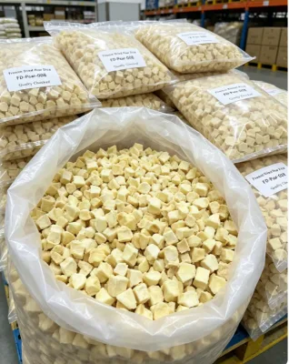 Wholesale Freeze-Dried  Pear Cubes Premium Quality Dehydrated Snow Pear Cubes