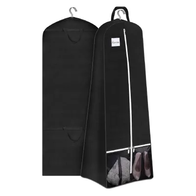 In-stock Non-woven Modern Minimalist Style Wedding Dress Bags Formal Wear Dust Covers Clothing Dust Protectors Moisture-proof