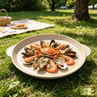 28-32-36cm Modern Food-Grade Die Casting Aluminium Nonstick Thread Bottom Baking Pan Seafood Tools Paella Pan