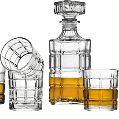 Popular Promotional Durable Exquisite Decanter Vintage Luxury Whiskey Glasses
