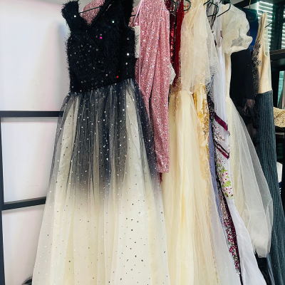 Second Hand Chiffon Dress, Fashion Dress Manufacturing, Women's Evening Dress, Second-hand Shoulder Strap Evening Dress